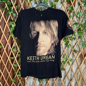 Vintage Y2K Keith Urban singer 00s world tour concert tshirt